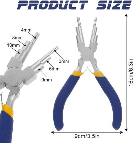 6 In 1 Bail Making Pliers Jewelry Making Pliers Wire Bending Pliers Wire Looping Pliers With Handle for 2-9mm loops Hooks Jump Rings Jewelry Making in Saudi Arabia