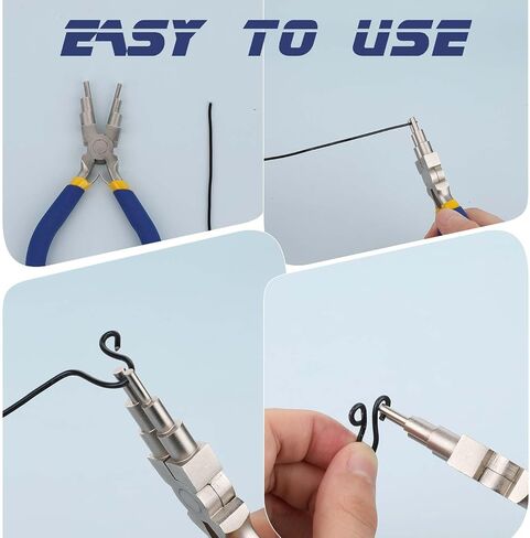 6 In 1 Bail Making Pliers Jewelry Making Pliers Wire Bending Pliers Wire Looping Pliers With Handle for 2-9mm loops Hooks Jump Rings Jewelry Making in Saudi Arabia