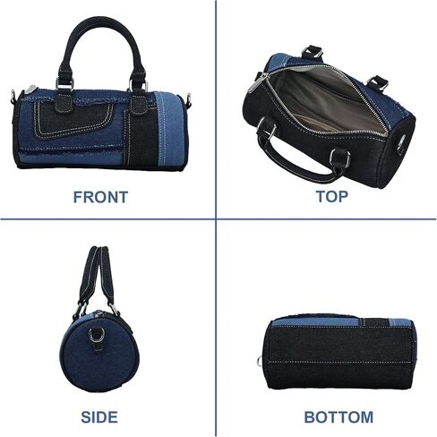 Shoulder Bags for Women Denim Purse Patchwork Crossbody Bag Evening Bag Handbag Clutch Handbag in Saudi Arabia