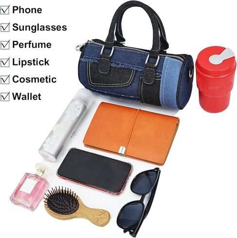 Shoulder Bags for Women Denim Purse Patchwork Crossbody Bag Evening Bag Handbag Clutch Handbag in Saudi Arabia