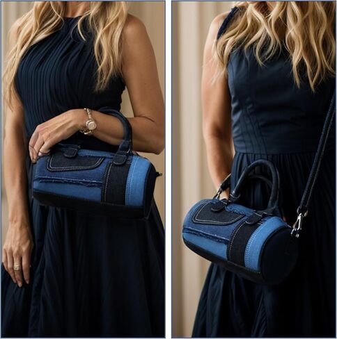 Shoulder Bags for Women Denim Purse Patchwork Crossbody Bag Evening Bag Handbag Clutch Handbag in Saudi Arabia