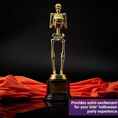 JOYIN 6 PCS Halloween Trophy Awards Best Costume Skeleton 11.25 X 3.5 for Halloween Medals Party Favor Prizes, Trick or Treat, Costume Contest Trophy, School Classroom Rewards, Treats for Kids in Saudi Arabia