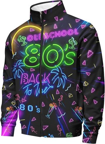 Men's Tracksuits Sweatsuits 90s 80s outfit for men Athletic Full Zip Sports Sets with 2 knit Cuffed Beanie in Kuwait