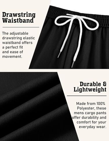COOFANDY Men's Cargo Joggers Drawstring Jogger Cargo Pants Fashion Tapered Pants with Multi Pockets in Saudi Arabia