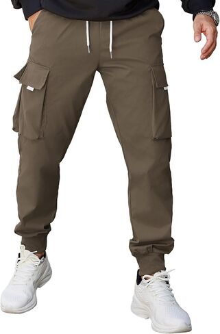 COOFANDY Men's Cargo Joggers Drawstring Jogger Cargo Pants Fashion Tapered Pants with Multi Pockets in Saudi Arabia