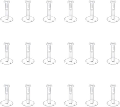VCMART 16g Clear Earrings for Sports Work Surgery Plastic Stud Earrings for Cartilage Helix Tragus Lip Monroe Bioflex Labret Stud Clear Piercing Retainers 6mm 8mm 10mm 12mm Flat Push & Ball Top in Saudi Arabia