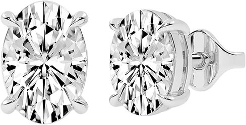 Oval Cut 14K, 18K Gold IGI Certified Lab Grown Diamond Stud Earrings for Women - Classic Four Prong (2.00 Cttw, F-G Color, VS1-VS2 Clarity) in Saudi Arabia