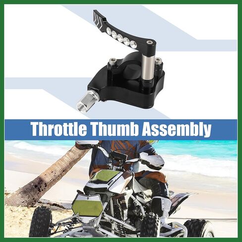 Motoforti 7/8 Inches Black Thumb Lever Control Throttle Assembly for Yamaha Banshee 350 Blaster 200 YFZ450 Warrior 350 Long-lasting in Saudi Arabia