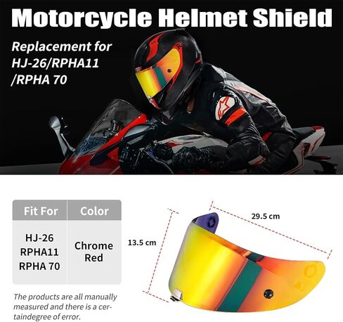 VCOROS Anti-Fog Shield Insert for HJ-26 Helmet Shield for RPHA11/RPHA 70 Motorcycles Helmet Visor Anti-Fog Insert (Anti-Fog Film) in Kuwait