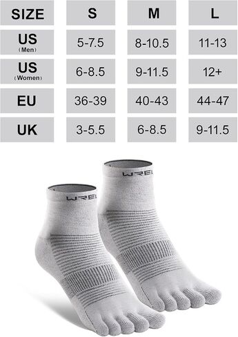 Coolmax Toe Socks for Men Women,Athletic High Performance Cushion Crew Socks for Running Working(3 Pairs) in Saudi Arabia