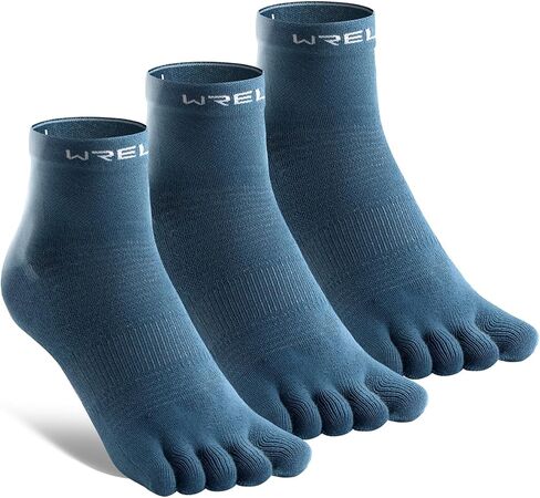 Coolmax Toe Socks for Men Women,Athletic High Performance Cushion Crew Socks for Running Working(3 Pairs) in Saudi Arabia