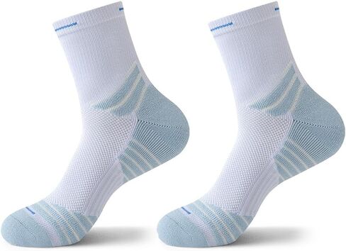 HA WA Cushioned Crew Socks for Women Men Compression Cotton Running Socks 2 Pairs in Saudi Arabia