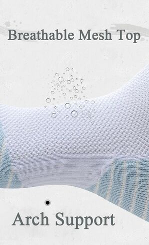 HA WA Cushioned Crew Socks for Women Men Compression Cotton Running Socks 2 Pairs in Saudi Arabia