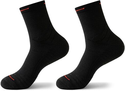 HA WA Cushioned Crew Socks for Women Men Compression Cotton Running Socks 2 Pairs in Saudi Arabia