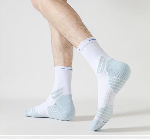 HA WA Cushioned Crew Socks for Women Men Compression Cotton Running Socks 2 Pairs in Saudi Arabia