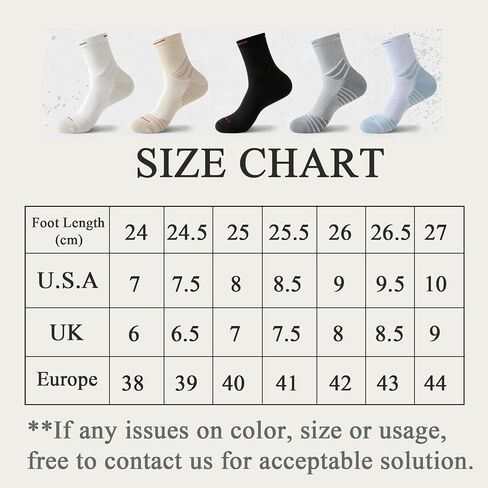 HA WA Cushioned Crew Socks for Women Men Compression Cotton Running Socks 2 Pairs in Saudi Arabia