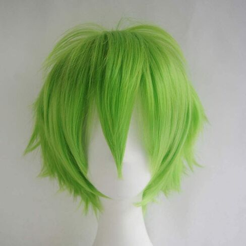 Short Dark Red Cosplay Wig Unisex Anime Costume Straight Fluffy Wig Synthetic Spiky Layered Short Hair With Bangs Heat Resistent Holiday Theme Party Fancy Dress Halloween Wig + Free Wig Cap in Saudi Arabia