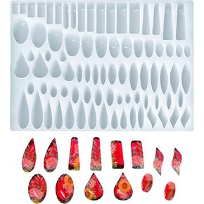 Resin Earring Jewelry Silicone Molds, Multi Piece Resin Jewelry Dangle Earring Making Kit Small Resin Casting Molds, Epoxy Resin Earring DIY Making Kit Molds for Women Earring Necklace