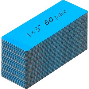 Realth Magnetic Labels Dry Erase 2'' × 4'' 40 Pcs Multi-Color Rectangular Reusable Magnetic Tape Erasable Cards for Home Office Garage Locker Shelf Whiteboard Name Tags