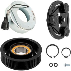 KAC AC Compressor Clutch,AC Compressor Clutch Kit Pulley Coil Assembly Kit for 2005-2017 Frontier 4.0L, 2005-2015 Xterra 4.0L, 2009-2012 Equator 4.0L Air Conditioning Clutches OEM#CO 11037C
