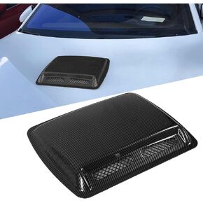 Hood Air Intake Cover, Hood Scoop Vent Bonnet Cover Decorative Air Intake Covers with Self Adhesive Design for Cars (Bright Black)