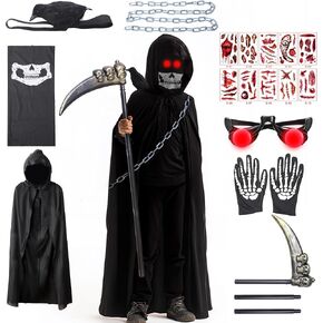 Halloween Costumes, Grim Reapers Costume Kids Cosplay Costumes,Scary Halloween Costumes for Kids