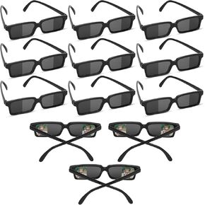 12 Pairs Glasses for Kids, Rearview Mirror Sunglasses Anti Track See Behind You Glasses Real Detective Glasses with Inside Lens Mirrors Gadgets Gift for Boys & Girls Fun Party Favors