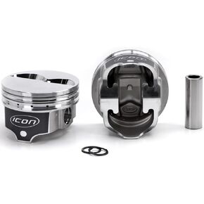 Icon Piston, Premium Forged, Forged, 4.060 in Bore, 1/16 x 1/16 x 3/16 in Ring Grooves, Minus 4.90 cc