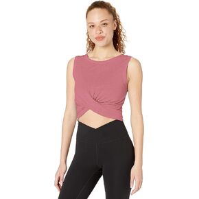 Amazon Essentials Women's Soft Cotton Knot Front Cropped Yoga Tank (Available in Plus Size) (Previously Core 10)