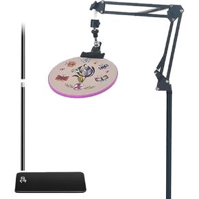 Embroidery Hoop Stand Lap-Rotate Cross Stitch Stand Hands Free Embroidery Stands for Hand Work,Hand Embroidery Stand Lap Suitable for Embroidery Frame Q Snap Frames (Black)