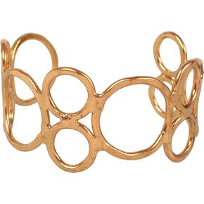 Touchstone Indian Bollywood Desire Handcrafted Fine Workmanship Stylish Free Size Designer Jewelry Cuff Bracelet in Copper Or Gold Tone for Women.