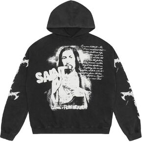 Cactus Pack Lucky me I See Ghosts Hoodie KY West Hoodie Men's Graphic Hip Hop Pullover Heavyweight Hooded Sweatshirt
