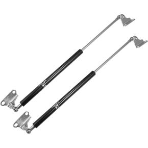 X AUTOHAUX 2pcs 20 inch 150N/15KG Black Universal Lift Support Struts Hydraulic Support Rod with L Mounts for Car