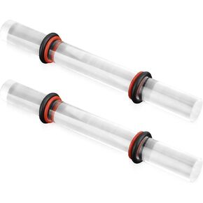 2 Pcs Polymer Clay Roller Tools, Acrylic Roller Clay Rolling Pin Clear Acrylic Clay Roller Clay Rolling Pin with Thickness Rings for Clay Art Craft DIY Tool