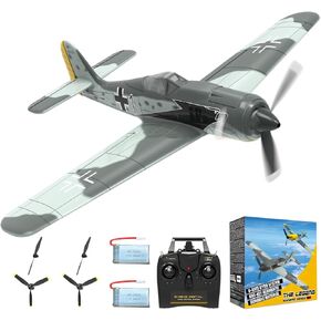 RC Plane 4 Channel RC Airplane FW190 Ready to Fly with Upgraded Xpilot Stabilization System & One Key Aerobatic, Remote Control Airplanes for Beginners Adult