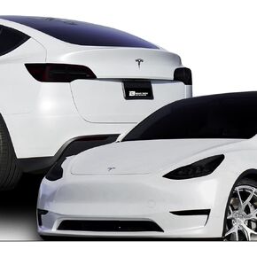 BOGAR TECH DESIGNS For Tesla Model Y Tail Head Light Side Markers Reflectors Tint Kit, Dark Smoke