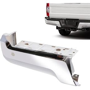 Right Passenger Side/Left Drive Side Rear Bumper Chrome with Radar Hole Right/Left Compatible with 2017-2022 250 350 FO1102387 HC3Z17906KA 190-02231A (Left)