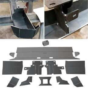 ECOTRIC DIY Front Bumper Bare Metal Kit Compatible With 1984-2001 Jeep Cherokee XJ Winch Mount Plate