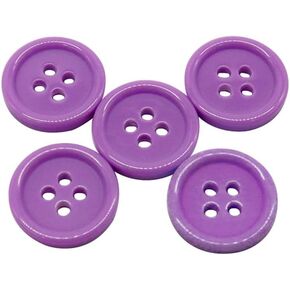 AKOAK 50 Pcs/Set 20mm DIY Button Colorful Candy Color Four-Eye Children's Clothing Buckle Work Clothes Button (Light Blue)