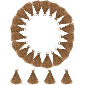 MSCFTFB 100 Pieces Mini Tassels Mala Tassel Kit with Jump Rings for Earring Necklace Jewelry Making Garland Keychain Charms Crafts Decorations (Multi)