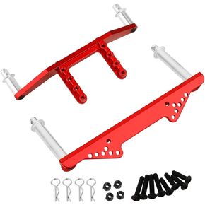 Metal Alloy Front & Rear Body Mounts Body Posts for Traxxas Slash 2WD Rustler Stampede VXL 1/10 RC 2WD Car Upgrade Parts (red)