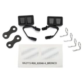 Traxxas TRA8073 Mirrors, side, black (left & right)/ retainers (2)/ body clips (4)