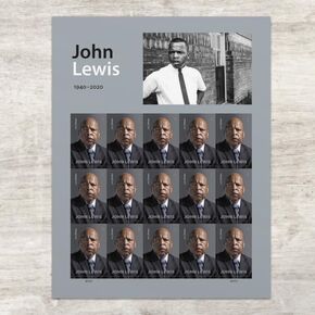 United States Postal Service Sheet of 15 First Class Postage Stamps for John Lewis
