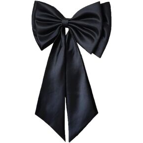 Detachable Satin Bow for Wedding Dress Bowknot with Irregular Tulle Tail