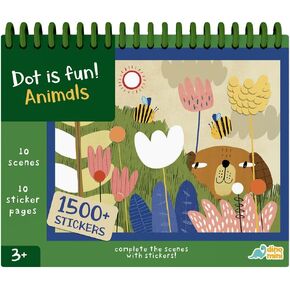 DINO MINI Dot is Fun! - Imaginative Paint by Sticker Kit for Kids - Dot Art Sticker Book for Toddlers 3-5 - Stocking Stuffers for Kids - Sticker Art Book for Toddlers (Dinosaurs)