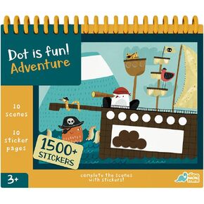 DINO MINI Dot is Fun! - Imaginative Paint by Sticker Kit for Kids - Dot Art Sticker Book for Toddlers 3-5 - Stocking Stuffers for Kids - Sticker Art Book for Toddlers (Dinosaurs)