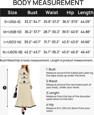 ZESICA Women's Long Sleeve Sweater Dress 2024 Fall Crewneck Ribbed Knit Pleated A-Line Maxi Wedding Guest Dresses in Saudi Arabia