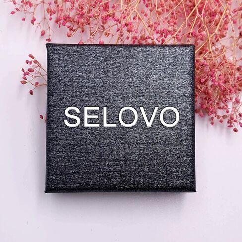 أقراط SELOVO كريستال نمساوي على شكل دمعة مشبك على شكل دموع فضية اللون in Kuwait