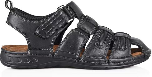 FIEEIF Mens Fisherman Sandal Closed Toe Genuine Leather Sandalias Shoes Arch Support Non-Slip Sport Casual Walking For Travel in Saudi Arabia