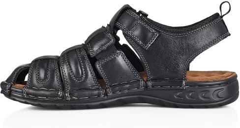 FIEEIF Mens Fisherman Sandal Closed Toe Genuine Leather Sandalias Shoes Arch Support Non-Slip Sport Casual Walking For Travel in Saudi Arabia